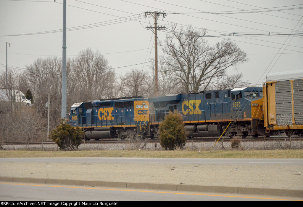 CSX SD40-2 and ES40DC leading a train